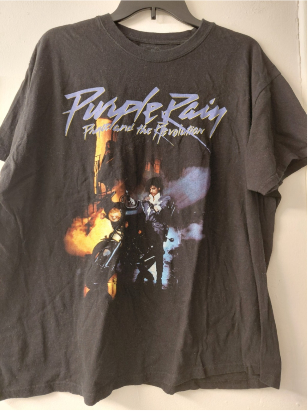Prince Purple Rain Tshirt Cotton Men's Size Large